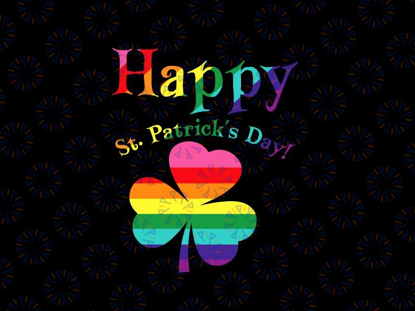 Happy St Patrick's Day LGBT Gay Pride Svg, Pride Shamrock Svg, St Patrick's Day Png, Digital Download