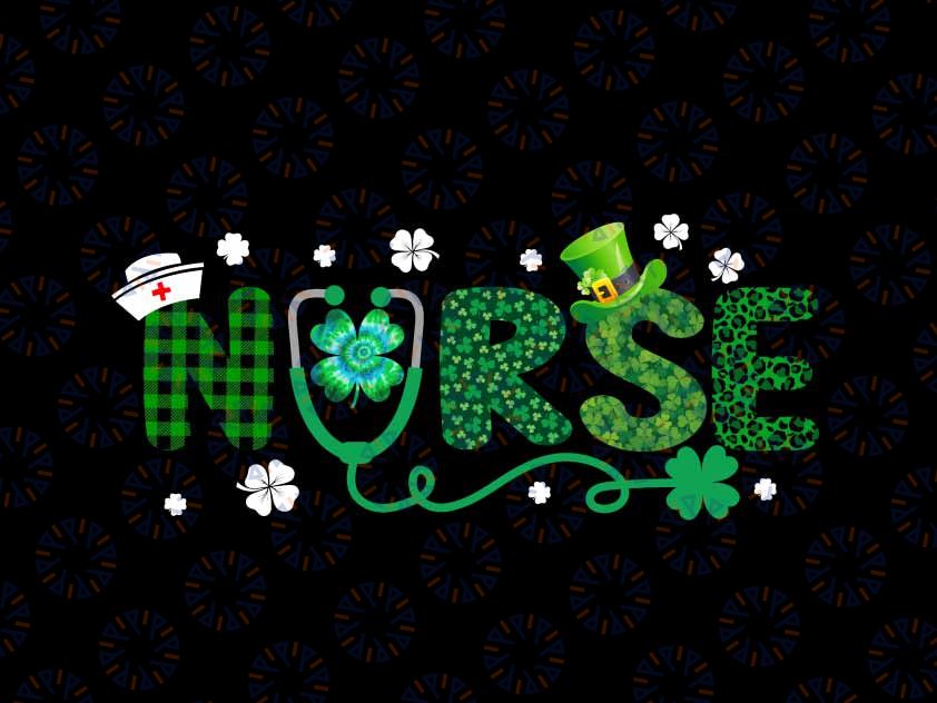 Irish Nurse Stethoscope Scrub Png, Happy St Patrick's Day Nurses Png, Patrick's Day Png, Digital Download