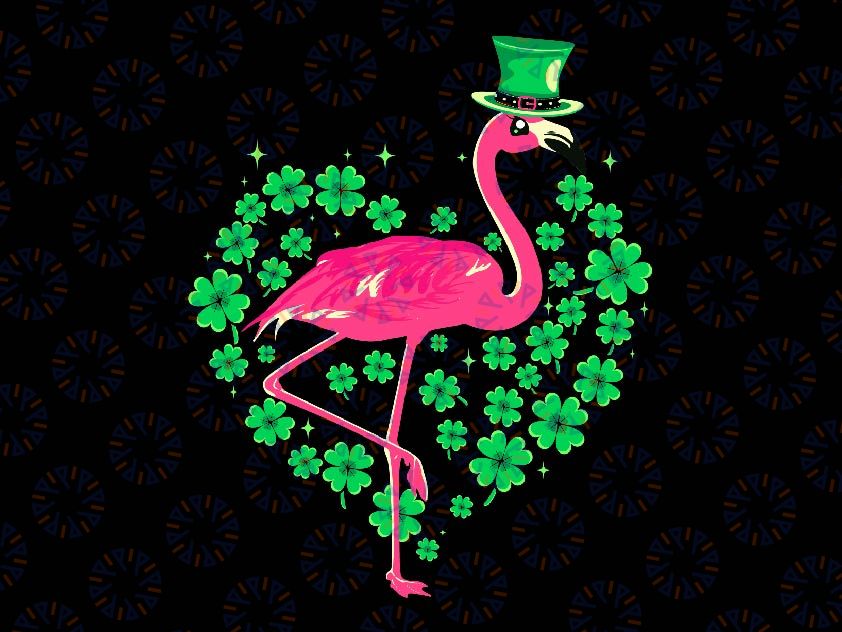 St Patricks Day Irish Flamingo Svg, Leprechaun Flamingo Lover Svg, Patrick's Day Png, Digital Download