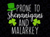 Prone To Shenanigans And Mala-rkey St Patricks Day Svg, Patrick's Day Png, Digital Download