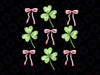 Coquette Bow Clover St. Patrick's Day Png, St Patricks Day Shamrock Irish Bow Png, St Patricks Day Png, Digital Download