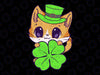 St Patricks Day Shamrock Kitty Svg, Kawai Kitty Shamrock Svg, St Patricks Day Png, Digital Download