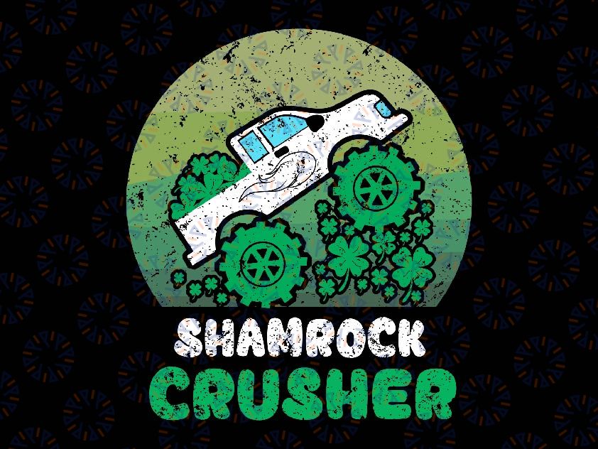 St Patricks Day Monster Truck Svg, Shamrock Crusher Svg, St Patricks Day Png, Digital Download