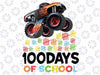 100 Days of School Monster Truck Png, 100th Day of School Boys Png, Monster Truck School Png,  Digital Download