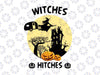 witched with hitches svg,Halloween svg, PNG, EPS, DXF, Halloween Shirt svg, Silhouette Cricut Cut File