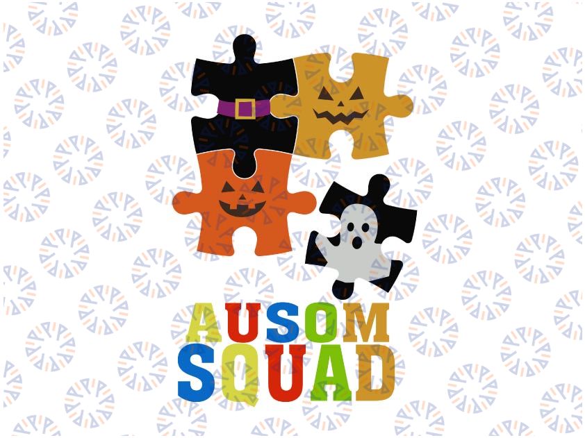 Ausom quad svg, Halloween svg, Autism svg halloween autism svg, boo ghost dxf,eps,png, Digital Download