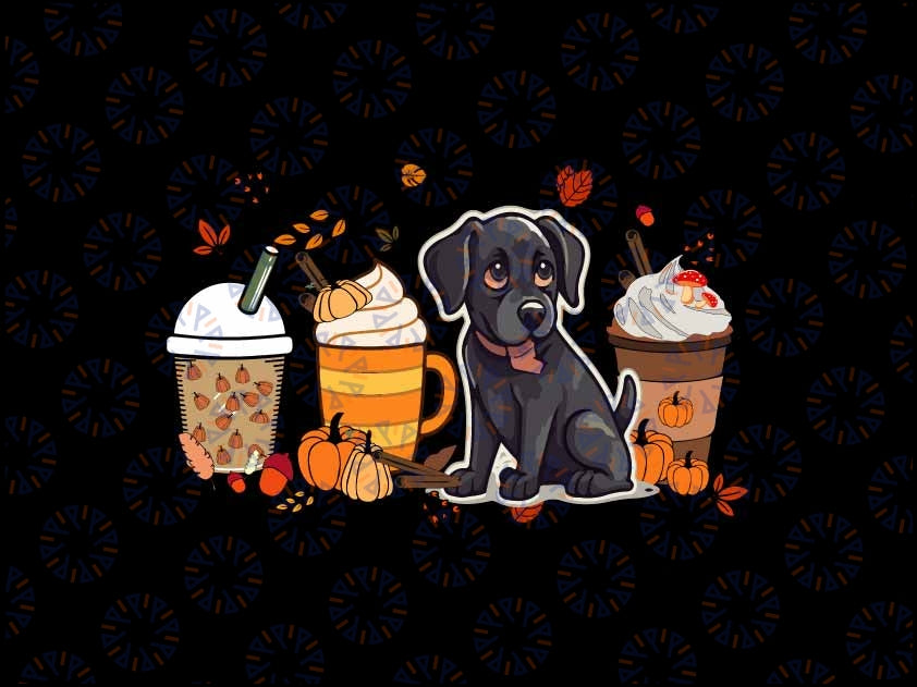 Labradors Fall Coffee Pumpkin Spice Png, Thanksgiving Dog Lovers Png, Thanksgiving Png, Digital Download