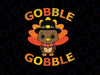 Cute Gobble Gobble Turkey Pilgrim Little Boys Svg, Turkey Thanksgiving Svg, Thanksgiving Png, Digital Download