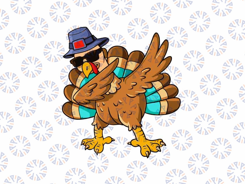 Thanksgiving Turkey PNG Dabbing Turkey Svg, Funny Turkey Dabbing Svg, Thanksgiving Png, Digital Download