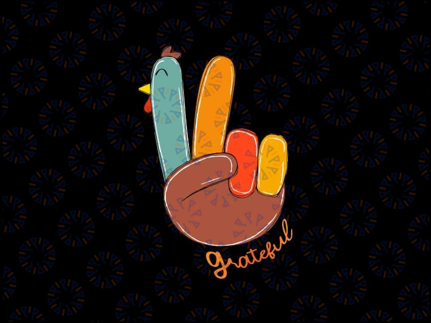 Peace Sign Turkey Hand Cool Thanksgiving Hippie Svg, Peace Sign Turkey Svg, Turkey Lover Svg, Thanksgiving Png, Digital Download