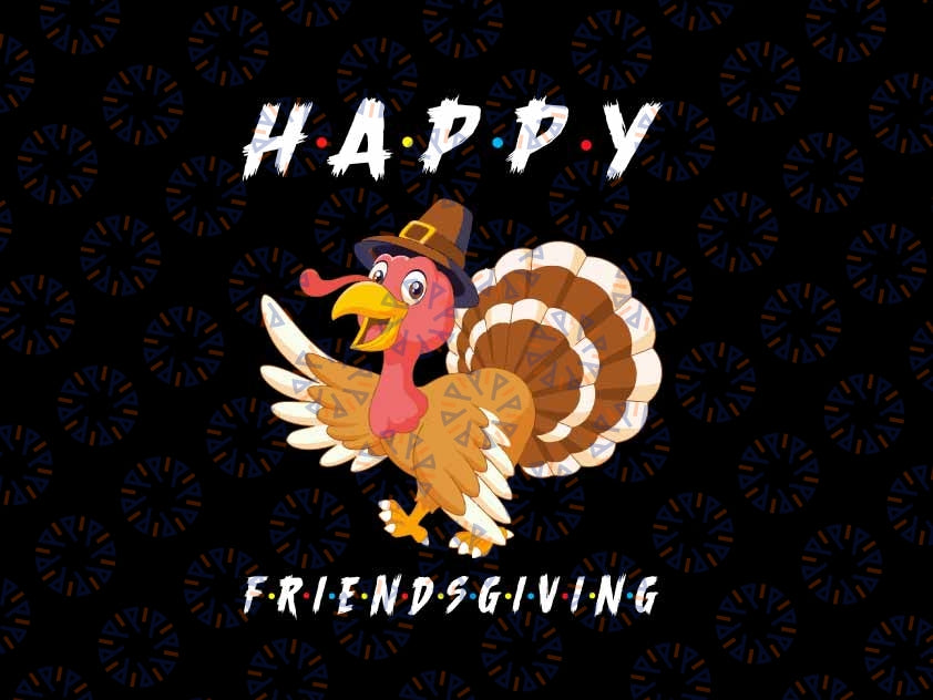 Happy Friendsgiving Cute Turkey Svg, Friend Thanksgiving Matching Svg, Thanksgiving Png, Digital Download