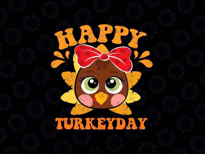 Happy Turkey Day Svg, Cute Little Pilgrim Thankgiving Svg, Thanksgiving Png, Digital Download