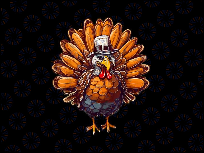 PNG ONLY- Thanksgiving Leopard Turkey Thanksgiving Autumn Fall season Png, Cute Turkey Face With Hat png, Thanksgiving Png, Digital Download