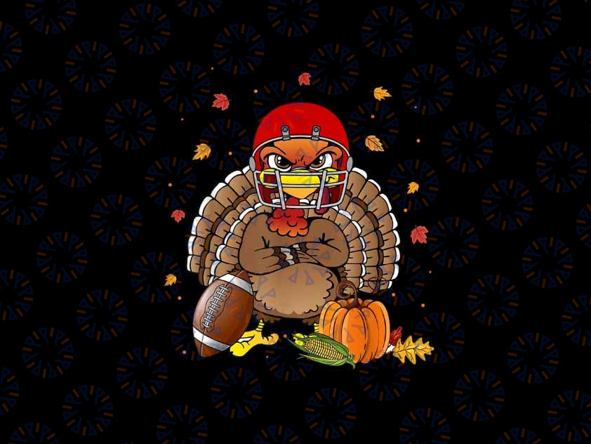 PNG ONLY- Football Turkey Funny Thanksgiving Game Day Png, Turkey Football Png, Thanksgiving Png, Digital Download