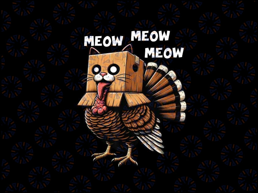 PNG ONLY- Happy Thanksgiving Funny Turkey Fake Cat Lover Png, Thanksgiving Turkey Cat Png, Thanksgiving Png, Digital Download