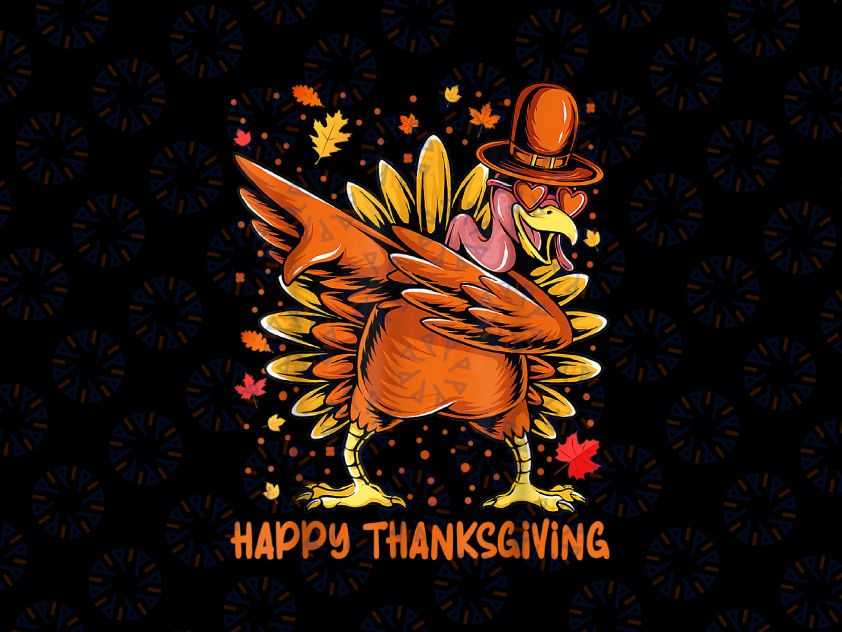 Happy Thanksgiving Dabbing Turkey Day Pilgrim PNG, Thanksgiving PNG, Funny Thanksgiving PNG, Fall Png, Happy Fall Y'all Png Sublimation Design