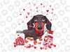 Dog Valentine Cute Dachshund Valentine's Day Png, Funny Valentine's Day Dog Cupid Sublimation Design, Digital Download