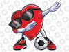 Dabbing Soccer Ball Heart Valentines Day Png, Layered Heart Dab Soccer Png, Love Heart Png, Valentines Day, Digital Download