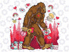 Bigfoot Heart Valentines Day Boys Men Love Sasquatch Believe Png, Sasquatch Valentines Png, Love Bigfoot Valentine's Day, Digital download