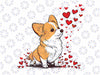 Dog Valentine Cute Corgi Valentine's Day Png, Corgi Hearts Png, Dog Lover Png, Valentine's Day, Digital Download