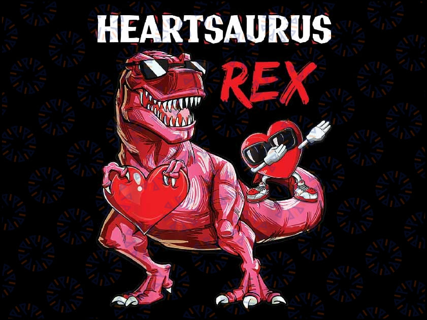 Kids Heartsaurus Rex Dab Heart Dino Toddler Boys Valentines Png, Happy Valentine Day, Dinosaur Kids Valentine, Digital Download