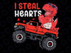 Kids I Steal Hearts Trex Dino Monster Truck Valentine Day Boys Png, I Steal Hearts Dinosaur Valentines Day Png, Happy Vanlentine Day's, Digital Download