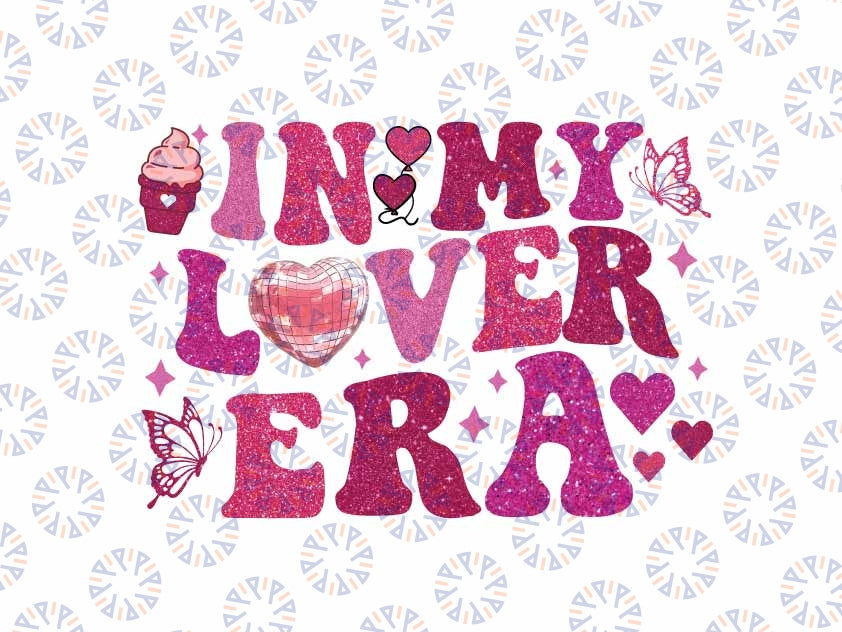 In My Lover Era Disco Ball Png,  Heart Valentine Png, Valentine's Day Digital Design Download