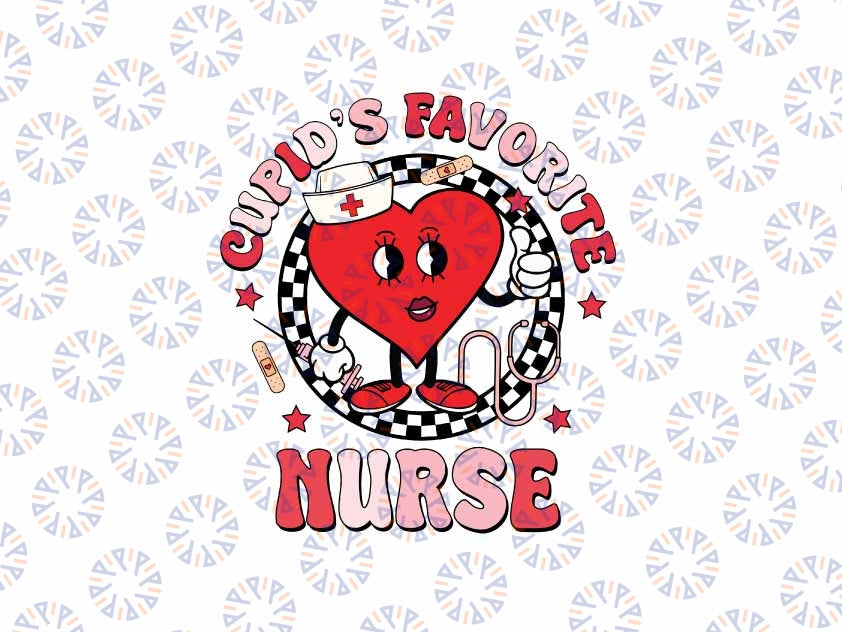 Cupid's Favorite Nurse Svg, Valentine Nurse Heart Svg, PICU Nurse Svg, Valentine's Day Digital Design Download