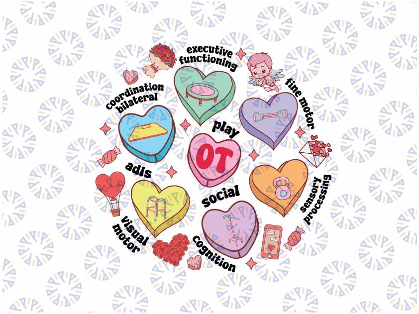 Occupational Therapy Valentine's Day Occupational Therapist Png, Valentine Heart Png, Valentine Png, Digital Download