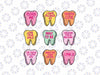 Valentine's Day Dental Tooth Candy Retro Dentist Svg, Dental Affirmations Valentine Svg Png, Digital Download
