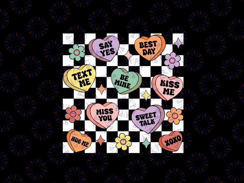 Valentines Conversation Candy Heart Svg, Happy Valentine Day Svg, Valentine Png, Digital Download