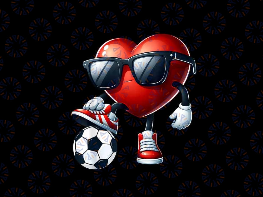 PNG ONLY Funny Heart Playing Soccer Valentines Day Png, Soccer Heart Png, Valentines Day Png, Digital Download