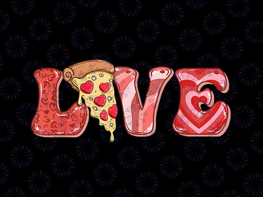 PNG ONLY Valentine's Day Love Heart Png, Funny Pizza Valentine Png, Valentines Day Png, Digital Download