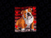 PNG ONLY English Bulldog Dog And Red Hearts Happy Valentines Day Png, Dog Owner Png, Valentines Day Png, Digital Download