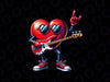 PNG ONLY Cute Heart Playing Bass Guitar Png, Guitar Valentine Lover Png, Valentines Day Png, Digital Download