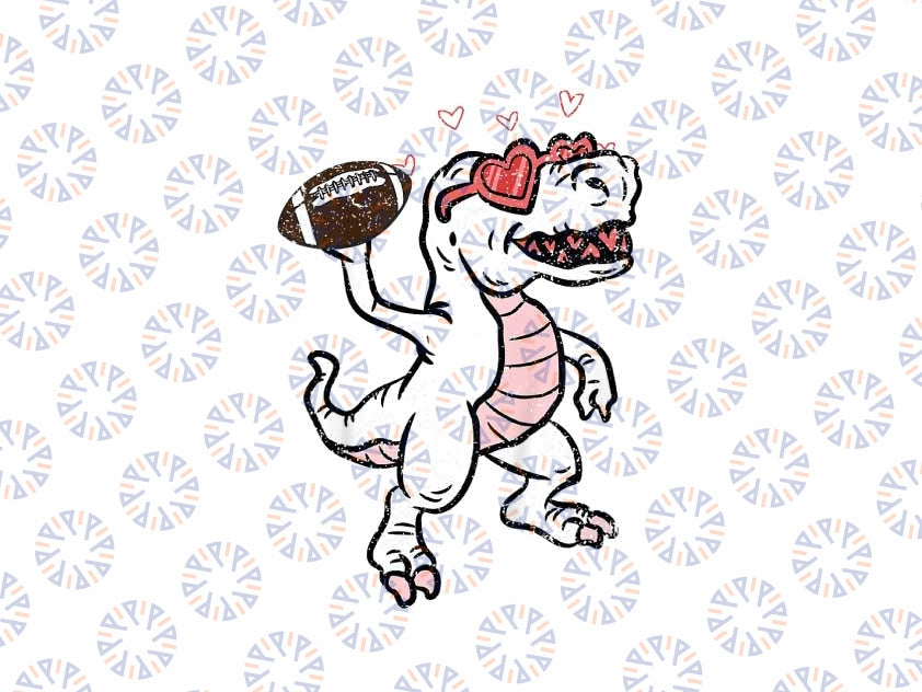 PNG ONLY Dinosaur American Football Valentines Day Heart Png, Dinosaur Valentines Png, Valentines Day Png, Digital Download