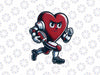 PNG ONLY Valentine's Day Heart Football Player Team Sports Png, Football Lover Png, Valentines Day Png, Digital Download