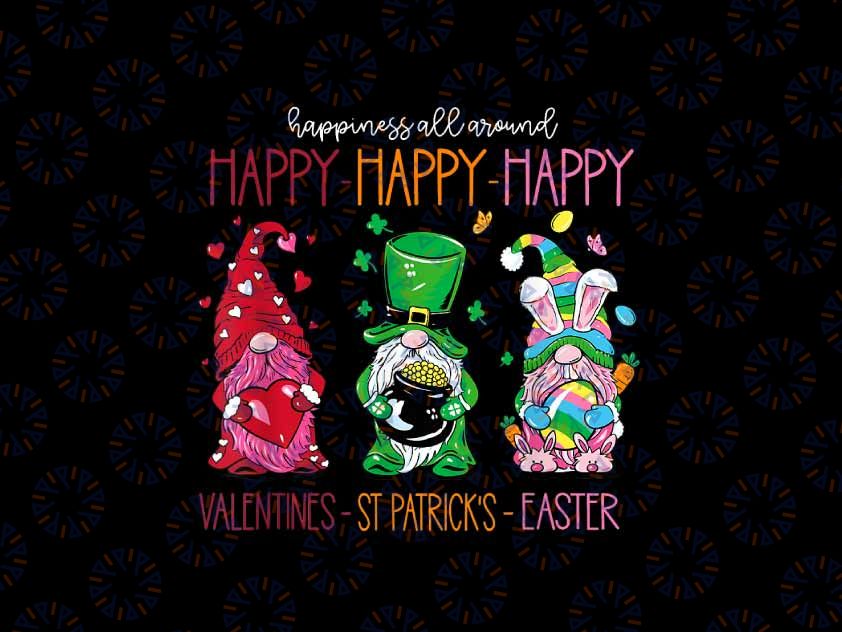 PNG ONLY Funny Happy Valentines St Patrick Easter Png, Happy Holiday Gnome Png, Digital Download
