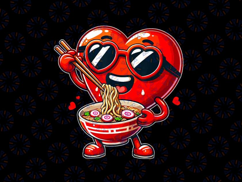 PNG ONLY Ramen Heart Noodles Cute Valentine's Day Png, Ramen Heart Png, Valentines Day Png, Digital Download
