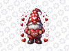 PNG ONLY Happy Valentine's Day Gnome With Heart Cute Gnome Valentine Png, Valentines Day Png, Digital Download
