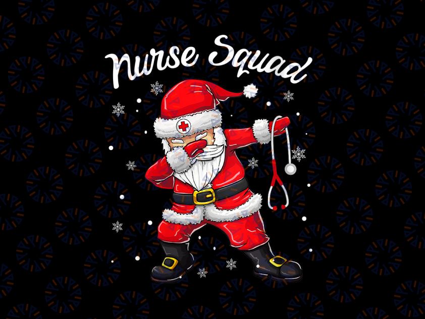 Dabbing San-ta Scrubs Nurse Squad Png, Nurse Squad Png, San-ta Nurse Png, Nurse Png, Nurse Christmas Png, Nursing Png Sublimation