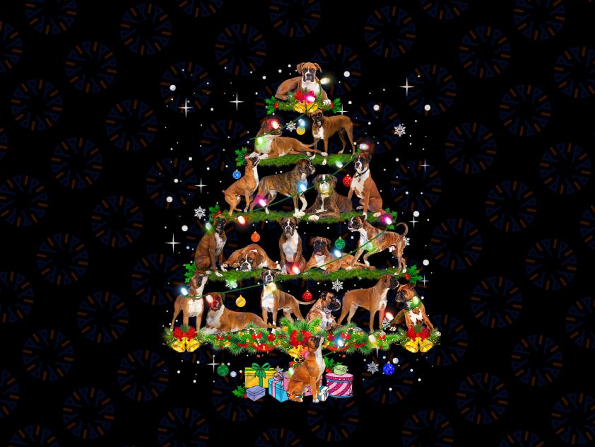 Boxer Christmas Tree PNG, Funny Dog Lover Xmas Png, Boxer Christmas Png, Funny Boxer Png, Boxer Mom Png, Boxer Lover Gifts, Merry Xmas Png