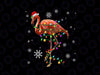 Santa Flamingo Christmas Tree Light Pajama X-mas PNG, Christmas Flamingo Lights Png, Christmas Png, Funny Christmas Png Sublimation