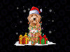 Goldendoodle Santa Christmas Tree Lights Xmas Pajama Dogs PNG, Golden Mama, Golden Doodle Gifts, Golden Lover Png, Goldendoodle Dog Png