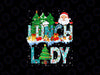 Lunch Lady Christmas Tree Santa PNG, Xmas Lunch Lady PNG, Merry Christmas Lunch Lady Png, Santa Hat, Christmas Tree Png Sublimation Design