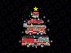 Funny Firefighter Fire Truck Christmas Tree Xmas PNG, Xmas Fire Truck, Christmas Gift Fireman For Holiday Png