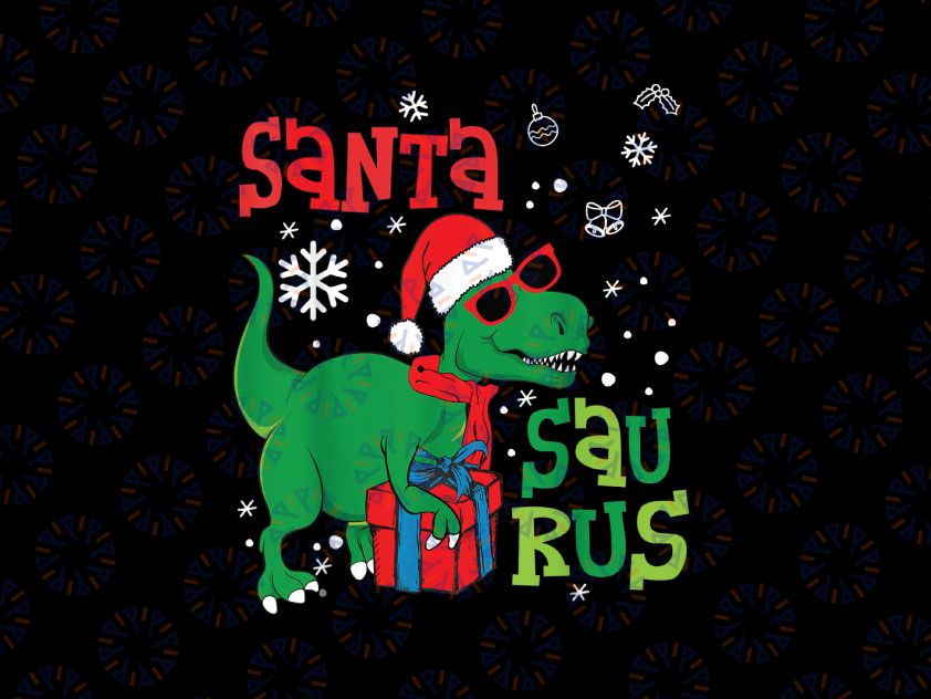 Santa T Rex Dinosaur Png, Kids Christmas Tree Rex Png, Christmas T-Rex Png, Santa Saurus Png, Santa Dinosaur Png, Funny png, Christmas Png