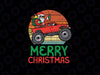 Merry Christmas Santa Monster Truck Xmas PNG, Boy Kids Christmas Red Truck Png, Merry Christmas, Christmas Matching Family PNG