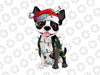 Boston Terrier Dog Lover Xmas PNG, Santa Boston Terrier Christmas Png, Christmas dog PNG, Dog Santa Hat clipart Sublimation Design