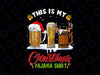 This is My Christmas Pajama Shirt Beer Glasses Xmas Lights PNG, Funny Christmas Png, Santa Claus Beer Png, Christmas Shirt, Beer Lover Png